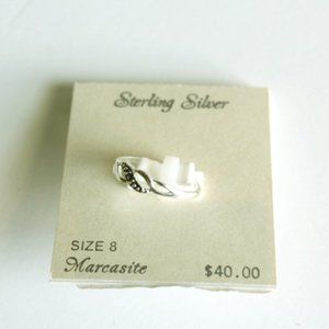 Marcasite Sterling Silver Ring Size 8